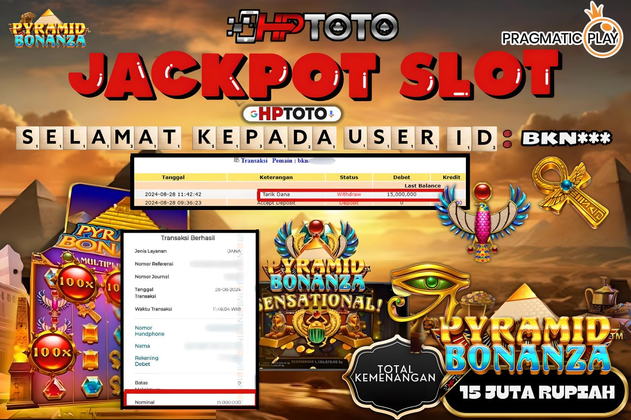 HPTOTO JACKPOT PYRAMID BONANZA RP.15.000.000,- LUNAS
