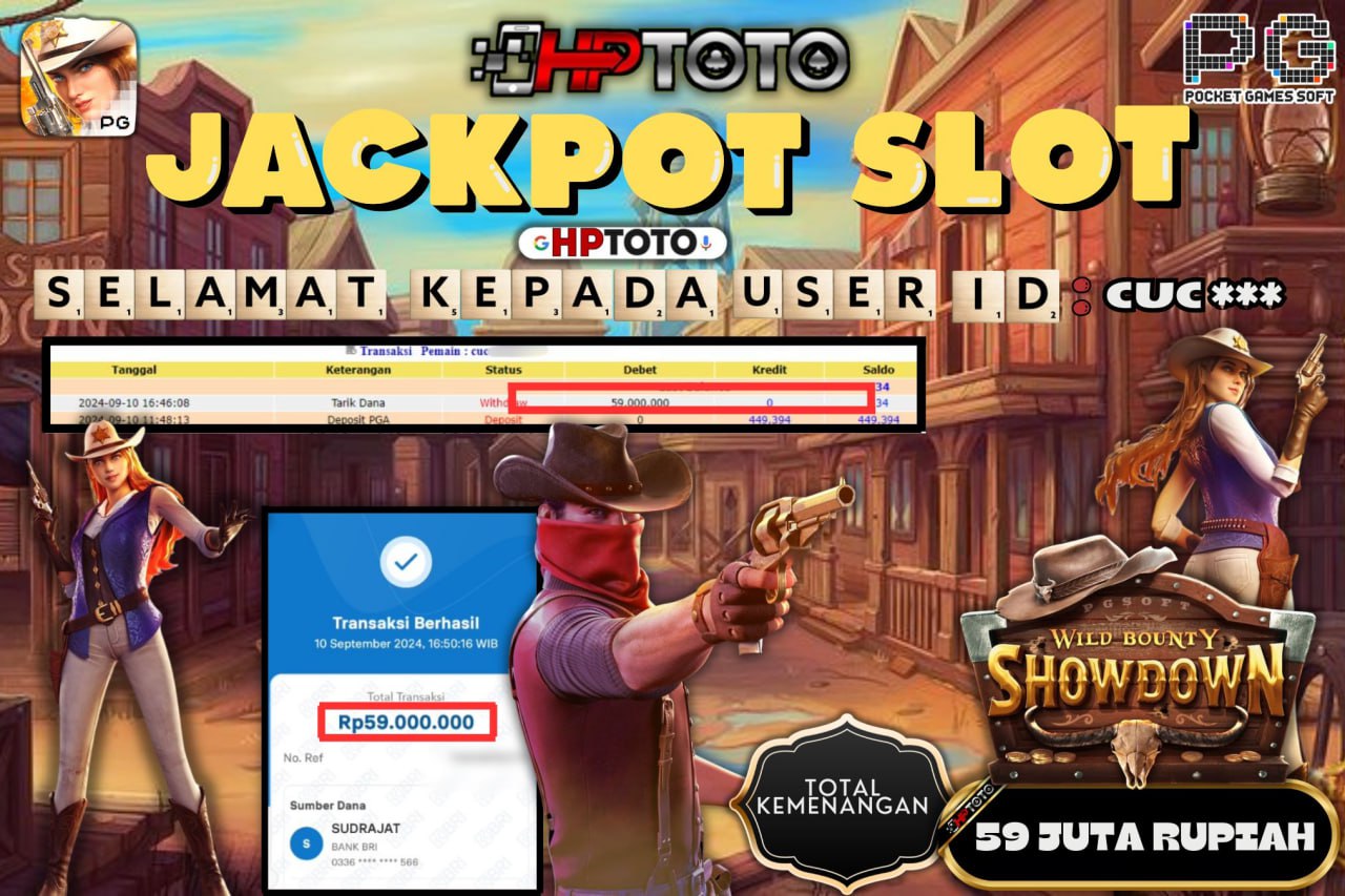  HPTOTO JACKPOT WILD BOUNTY SHOWDOWN RP.59.000.000,- LUNAS