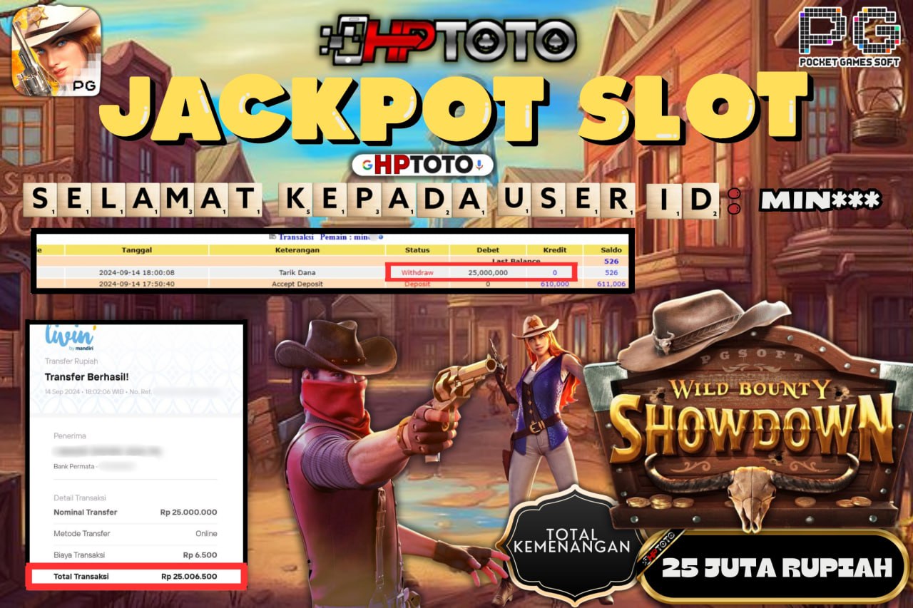  HPTOTO JACKPOT WILD BOUNTY SHOWDOWN RP.25.000.000,- LUNAS