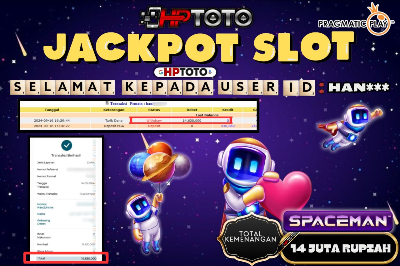  HPTOTO JACKPOT SPACEMAN RP.14.630.000,- LUNAS