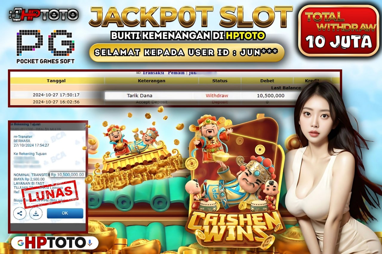  HPTOTO JACKPOT  CAISHEN WINS RP.10.500.000,- LUNAS
